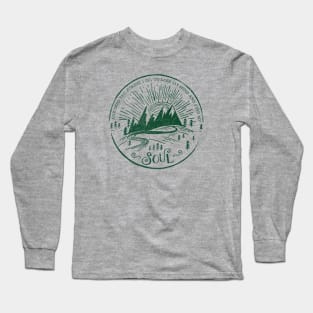 And Into The Forest I Go.... nature love John Muir quote, distressed art Long Sleeve T-Shirt